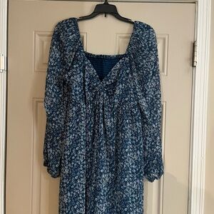 Floral Blue Dress